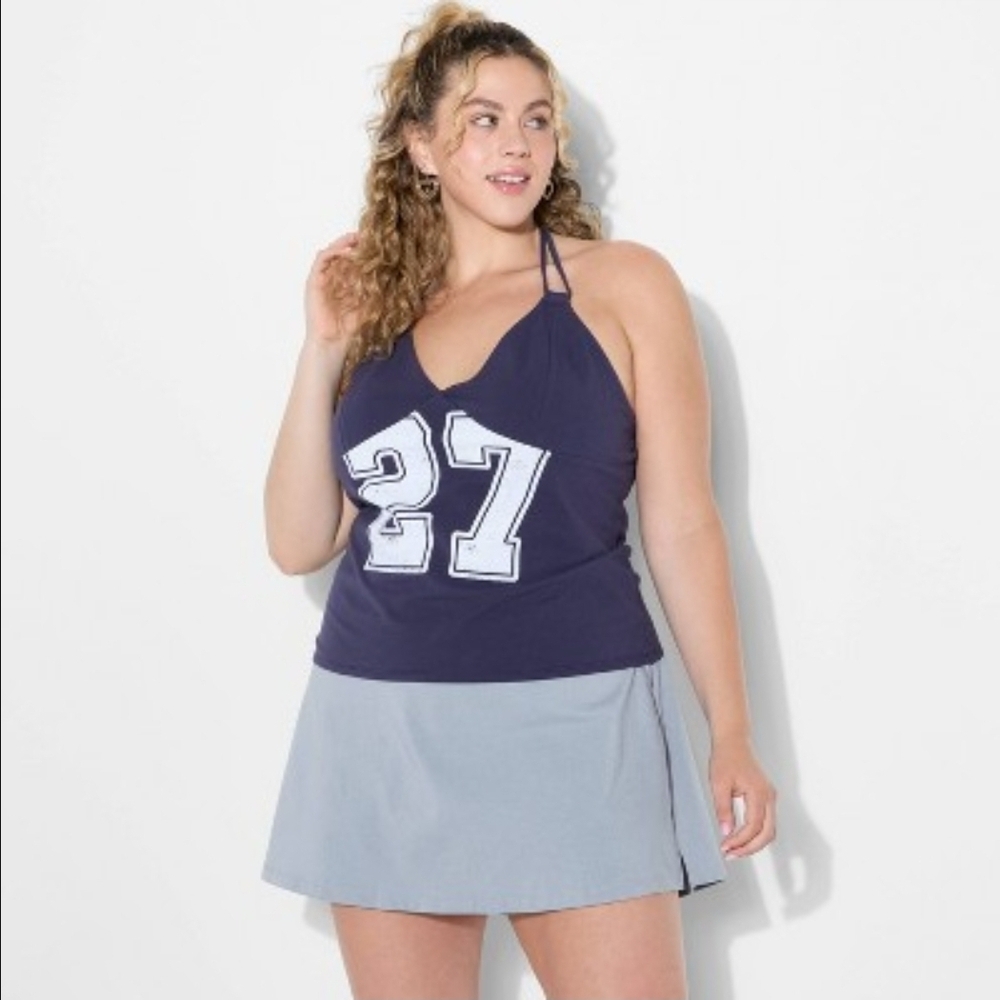 New Wild Fable Women's High Rise A-Line Skort Slate Gray Size XXL Shorts